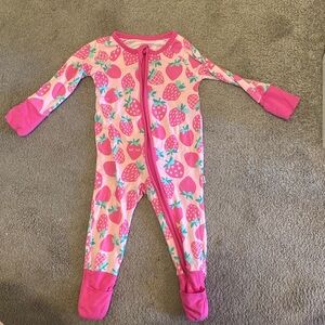 Little sleepies strawberry pajamas